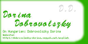 dorina dobrovolszky business card